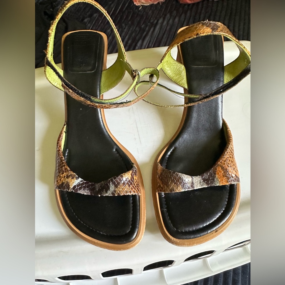 Size 9.5 real leather Sandle from Germany snakeskin